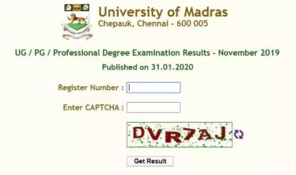 Madras university results 2023